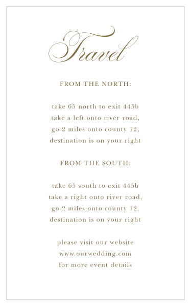 Ensure that your guests can easily find their way to your venue by giving them our Trendy Swirls Direction Cards!