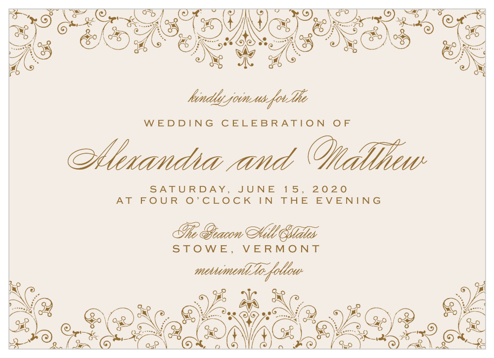 Floral Filigree Wedding Invitations