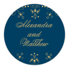 Floral Filigree Foil Stickers are beautiful additions to any wedding planning.