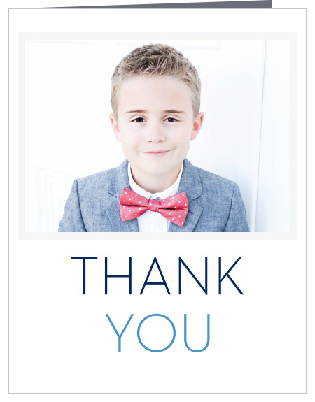Your little boy is going to feel dapper and refined with our modern Colorful Names Boy LDS Baptism Thank You Cards.