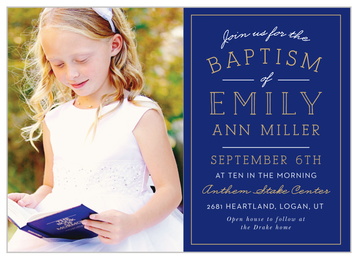 Lds Baptism Invitations 