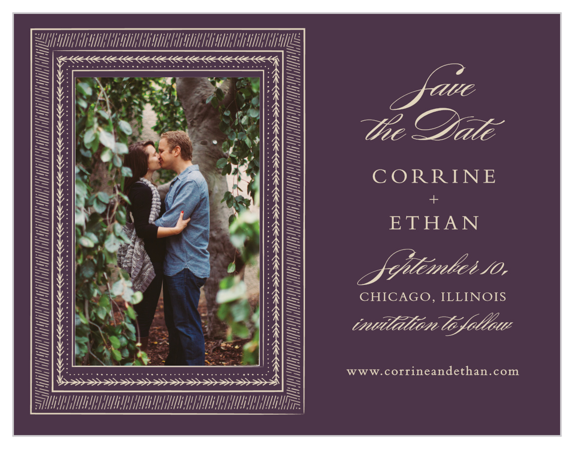 Ornate Frame Save the Date Cards
