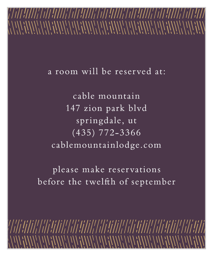 Ornate Frame Foil Accommodation Cards