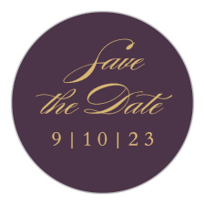 Ornate Frame Foil Stickers are a beautiful finishing touch for your invitations' envelopes.