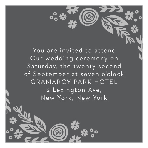 The Gardens Abound Foil Ceremony Cards are a charming way to incorporate additional details into your wedding stationery.