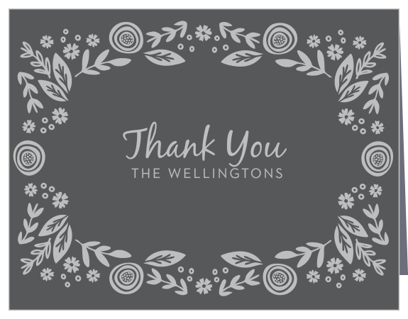 Encircle your gratitude with the charming florals of the Gardens Abound Foil Thank You Cards.
