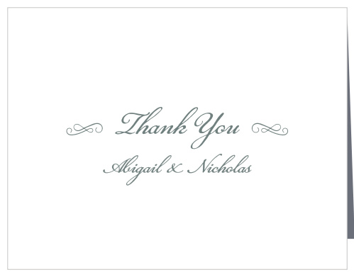 The calligraphy that sprawls across our Rustic Elegance Thank You Cards bears an elegance that comes only from years of practice.