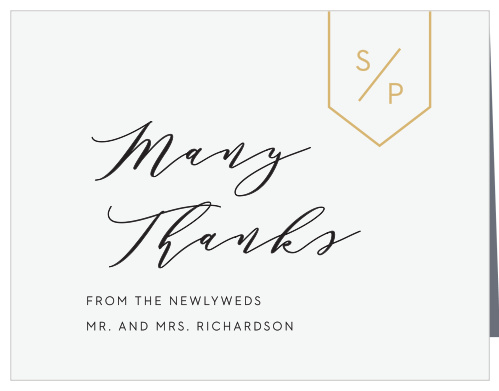 Say thank you with the same bold style as your love for each other with our Minimalist Pennant Thank You Cards.