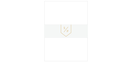 Our Minimalist Pennant Belly Bands are a fantastic way to stylize your invitations.