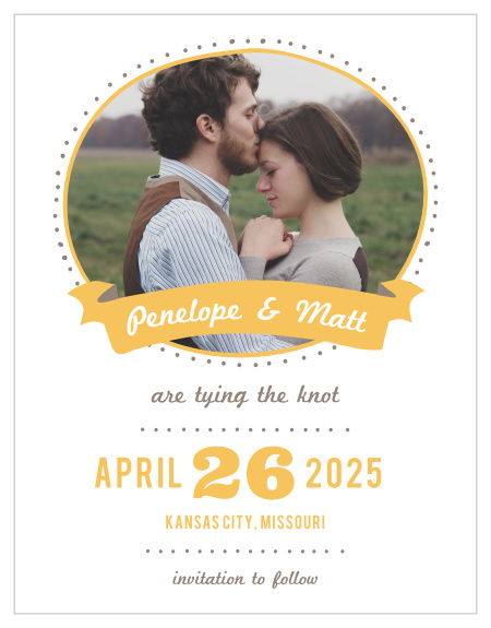 Ensure that your friends and family know when your wedding will be using the Pretty Playfulness Save-the-Date Cards.