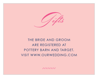 Make sure your guests know your registry details using the Modern Script Registry Cards.