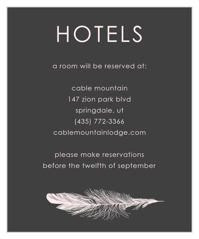 Light As A Feather Accommodation Cards