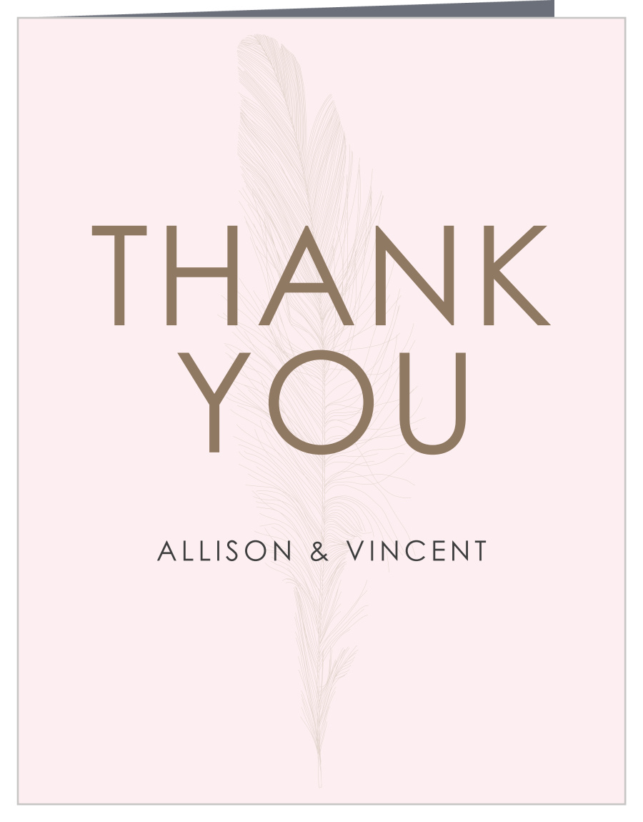 Light As A Feather Wedding Thank You Cards