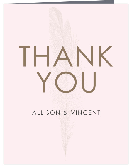 Make sure your guests know how much you appreciate them using the Light As A Feather Wedding Thank You Cards.