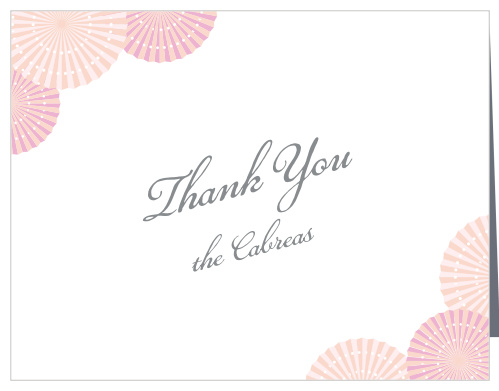 Make sure your guests know how much you appreciate them using the Paper Rosettes Thank You Cards.