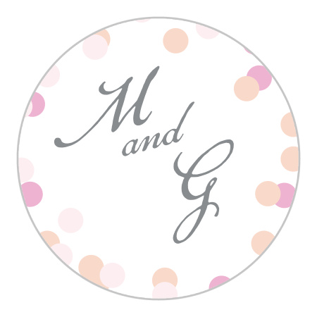 Paper Rosettes Wedding Stickers