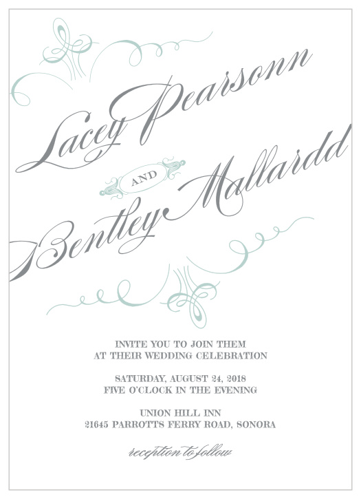 For a beautiful invitation befitting the elegance of your wedding plans, look no further than our Prim & Proper Wedding Invitations.