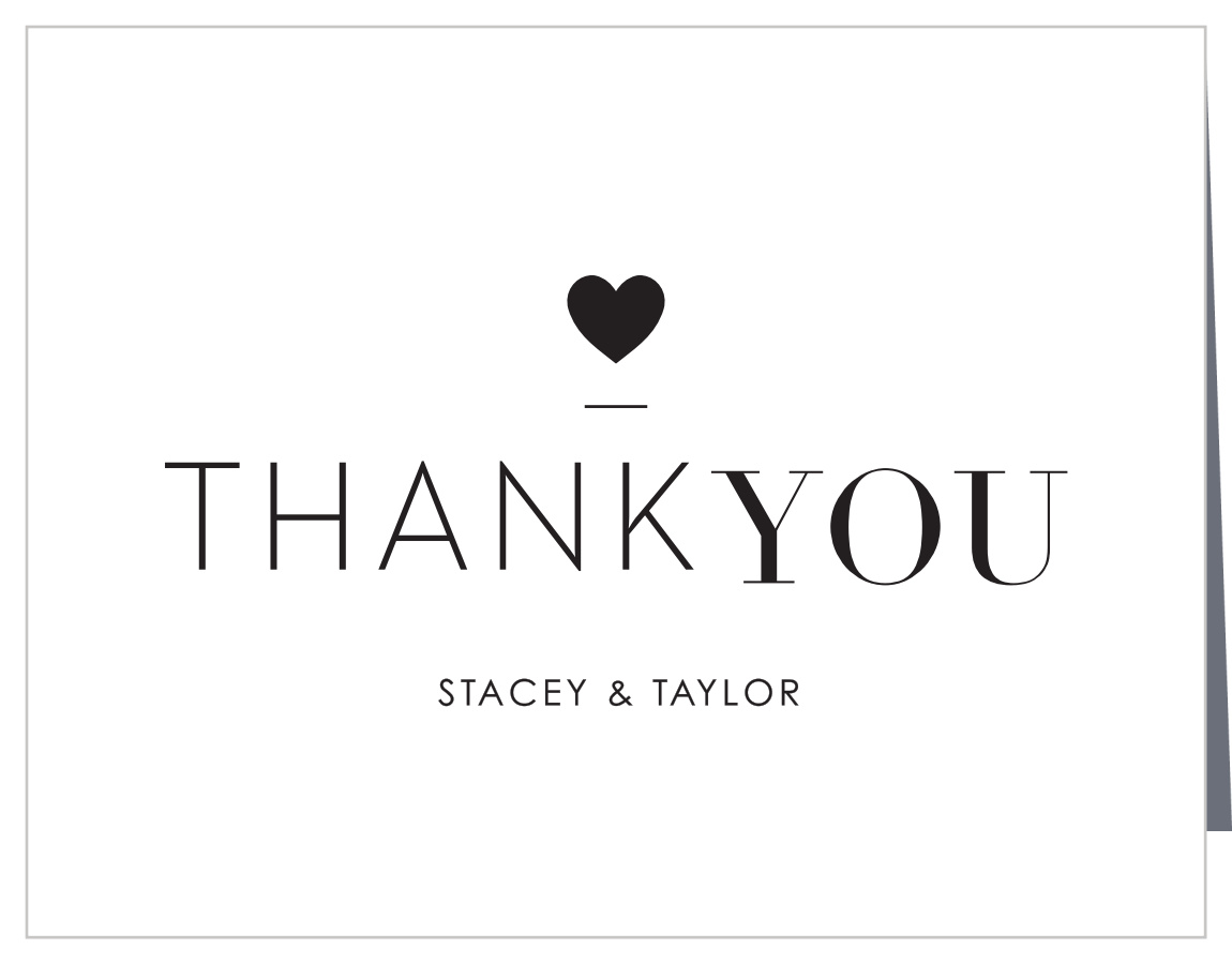 Refined Type Wedding Thank You Cards