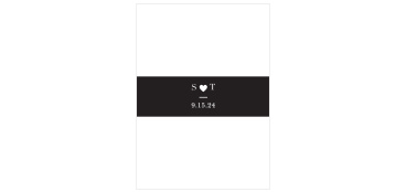 Refined Type Belly Bands provide the perfect finishing touch for this round of invitations.