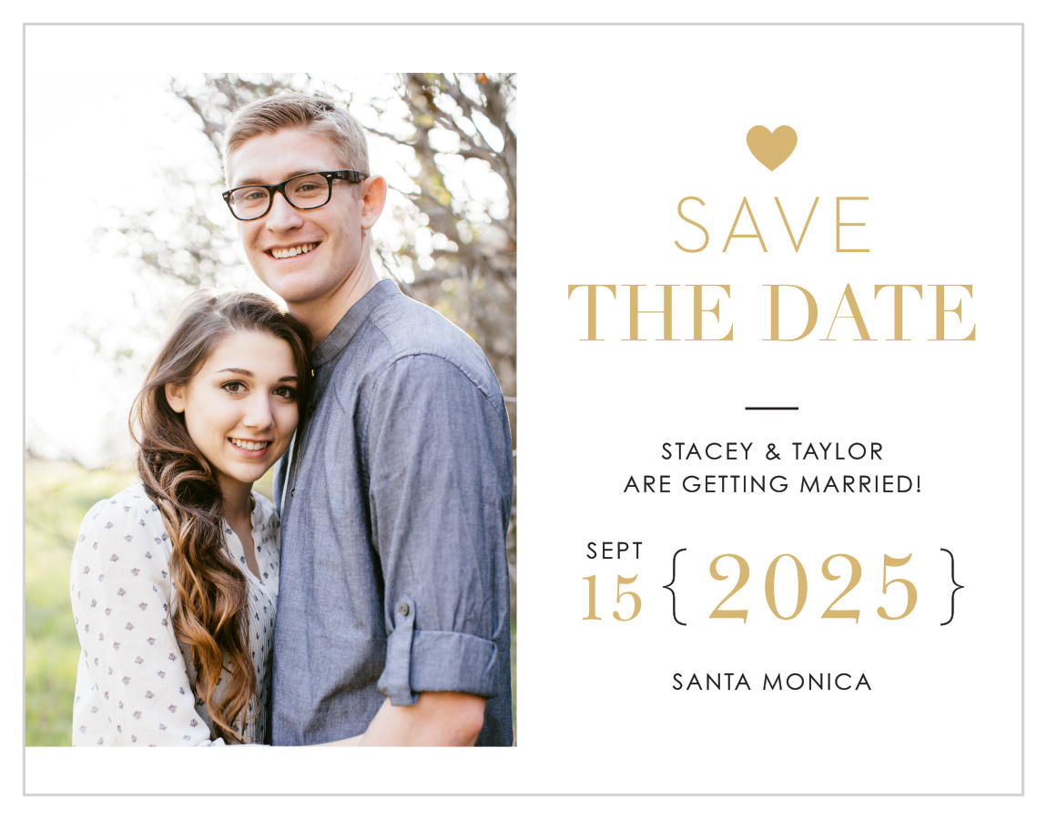 Refined Type Foil Save the Date Cards