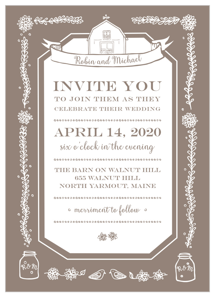 Rustic Barn Wedding Invitations