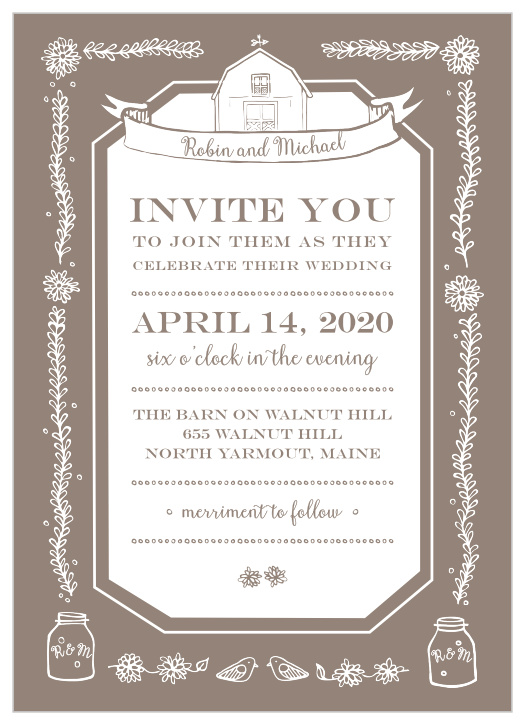 Enjoy the company of your friends & family when you use the Rustic Barn Wedding Invitations to invite them.