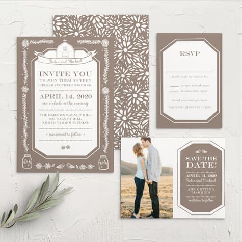 Rustic Barn Wedding Invitations