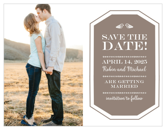 Your loved ones won't be able to resist coming to your wedding when you give them the heads up with the Rustic Barn Save-the-Date Cards.