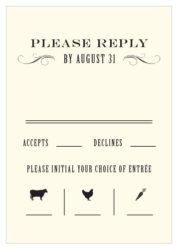 With the Ex Libris Response Cards you will be able to keep track of all the guests that plan on attending your wedding.