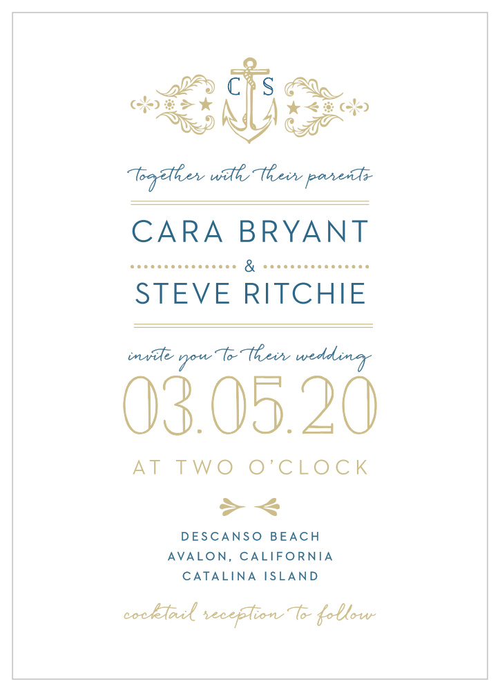 High Seas Wedding Invitations