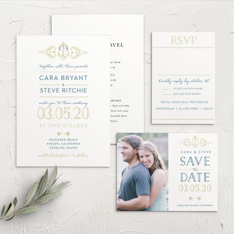 High Seas Wedding Invitations