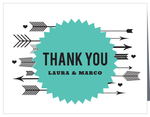 From the Love vs. Design collection by Basic Invite comes the Love Struck Wedding Invitations, an elaborate and modern take on cupid's arrow!