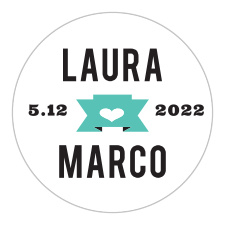 From the Love vs. Design collection by Basic Invite comes the Love Struck Wedding Stickers, an elaborate and modern take on cupid's arrow!