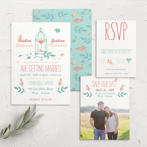 Love Birds Wedding Invitations