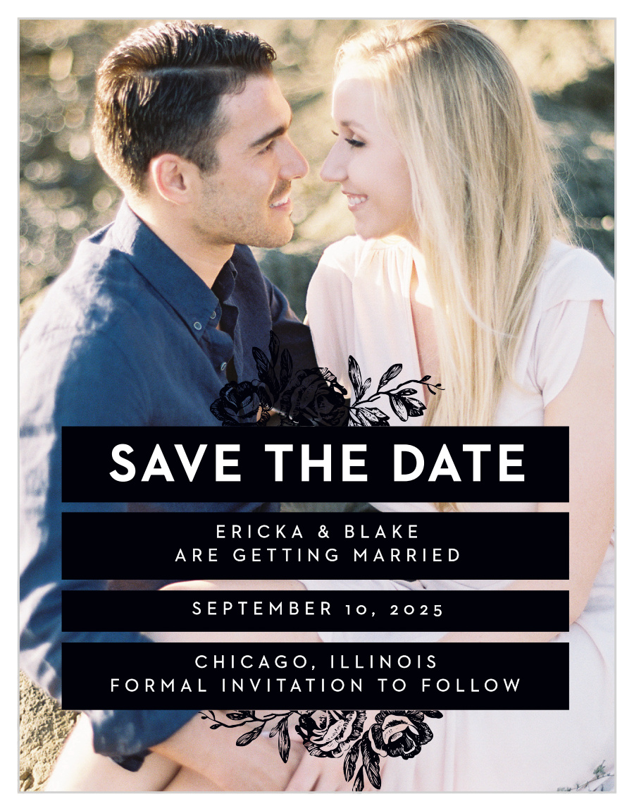 High Contrast Save the Date Cards
