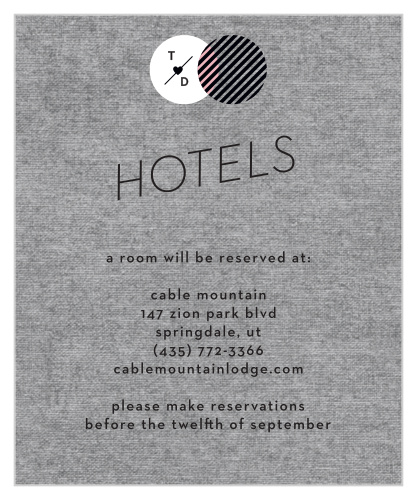 Make sure your guests know the best places to stay when they attend your wedding using the Modern Day Love Accommodation Cards.