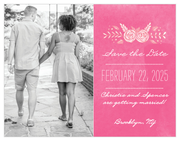 Ensure that your friends and family know when your wedding will be using the In Bloom Save-the-Date Magnets.