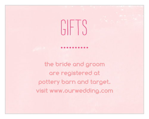 Make sure your guests know your registry details using the In Bloom Registry Cards.