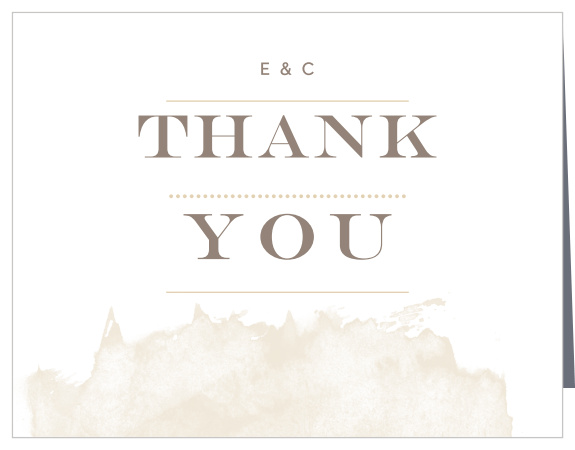 Make sure that your guests understand how much you've enjoyed their presence with our Modern Gold Thank You Cards.