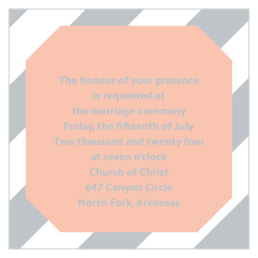 A ceremony/reception card made to match your invite suite perfectly.