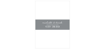 Pseudo silver accents and calligraphy are the only decoration for the Keep It Simple Belly Bands, perfect for those who prefer a minimalistic design.