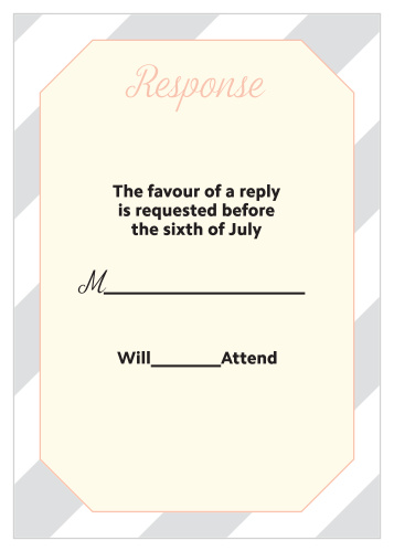 These classy response cards are the perfect addition to your wedding invitation ensemble.