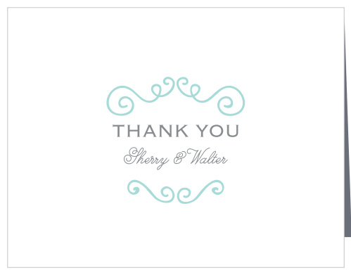 Classy & Curly Wedding Thank You Cards
