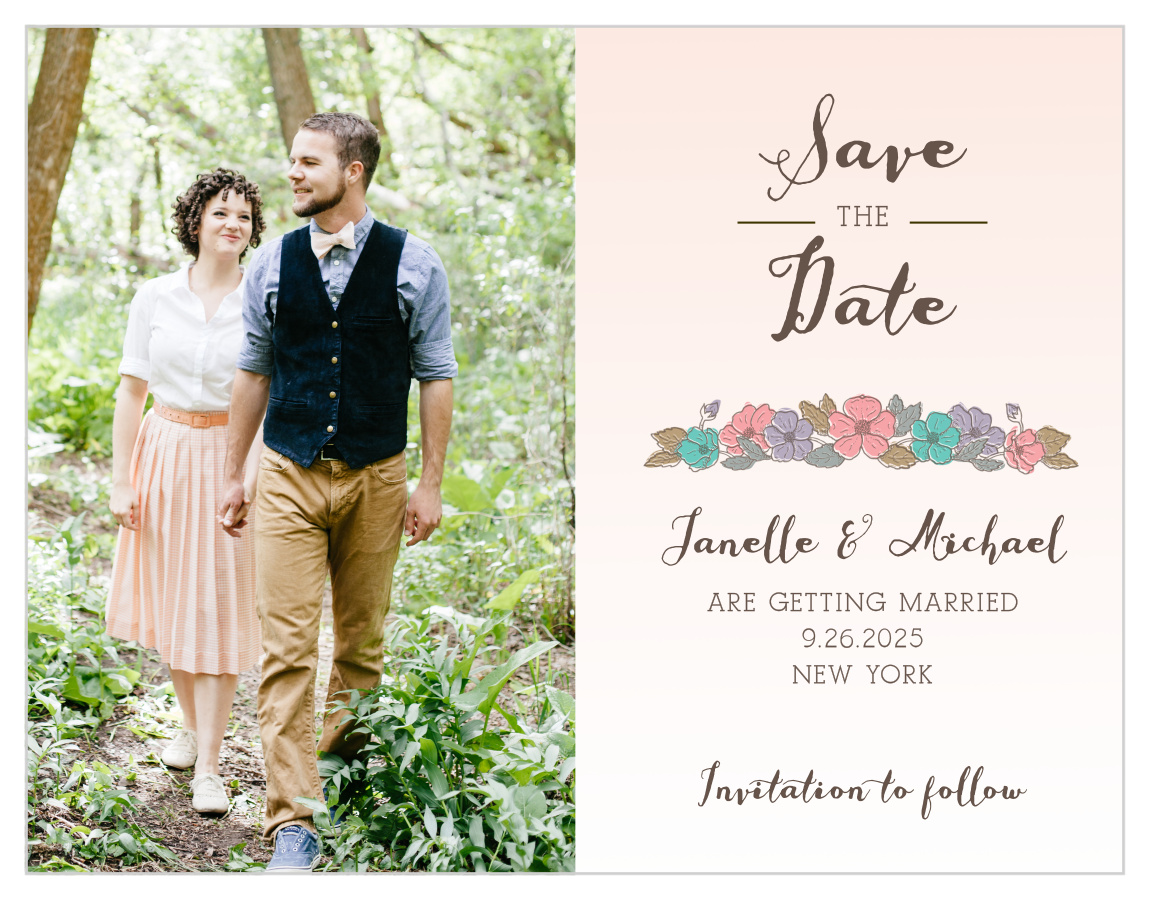 Proper Painterly Save the Date Cards