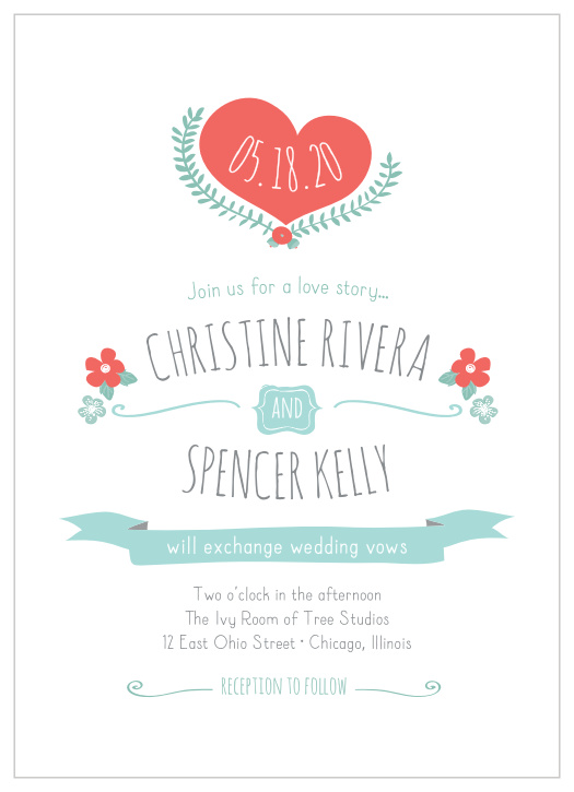 The Live and Love Wedding Invitations are reminiscent of a fairy tale with it's enchanting illustrations, your loved ones won't want to miss out on the magic as you begin your lives together!
