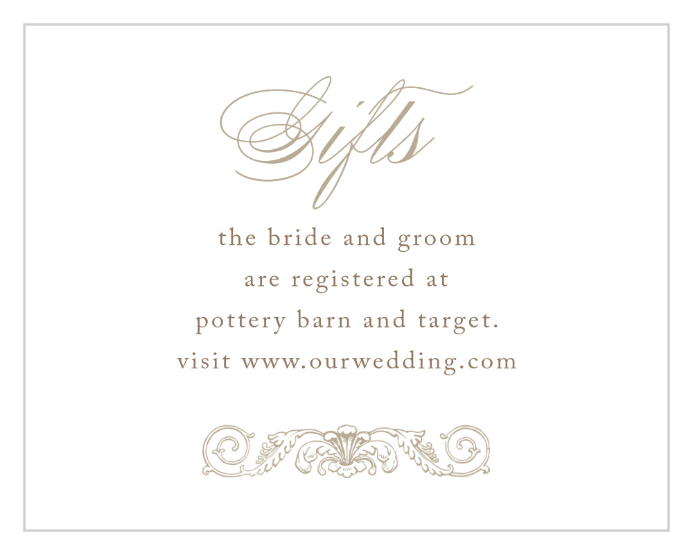 Lace Couture Registry Cards