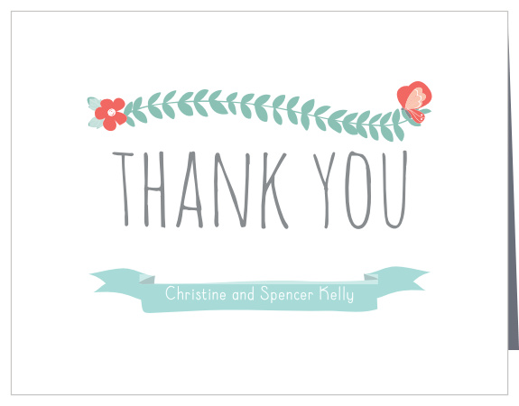 The Live and Love Thank You Cards as well as the rest of the wedding suite are reminiscent of a fairy tale with it's enchanting illustrations, let your loved ones know you appreciate them for being there to send you off into your happily ever after!