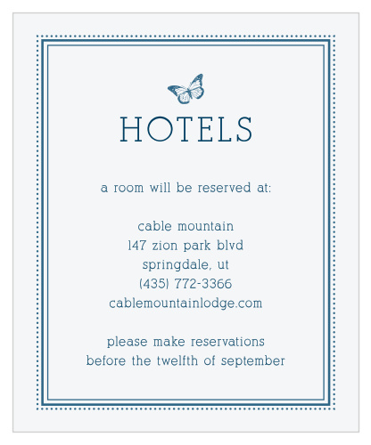 Make sure your guests know the best places to stay when they attend your wedding using the My Dear Accommodation Cards.
