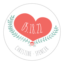 The Live and Love Wedding Stickers as well as the rest of the wedding suite are reminiscent of a fairy tale with it's enchanting illustrations, send them out to your loved ones to help spread your love in a fun way!