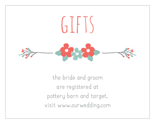 The Live and Love Registry Cards as well as the rest of the wedding suite are reminiscent of a fairy tale with it's enchanting illustrations, make it a breeze for your guests to get you a gift that will help kick off your happily ever after!